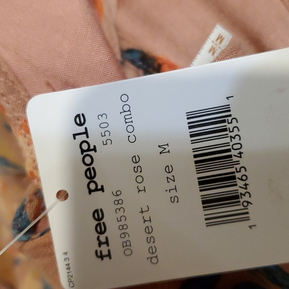 Free People BOHO printed pink blue floral Anita maxi sundress sleeveless.MEDIUM - Picture 13 of 13